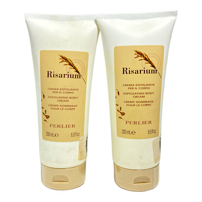 PERLIER Risarium Exfoliating Body Cream 200ml/6.8fl.oz. LOT OF 2