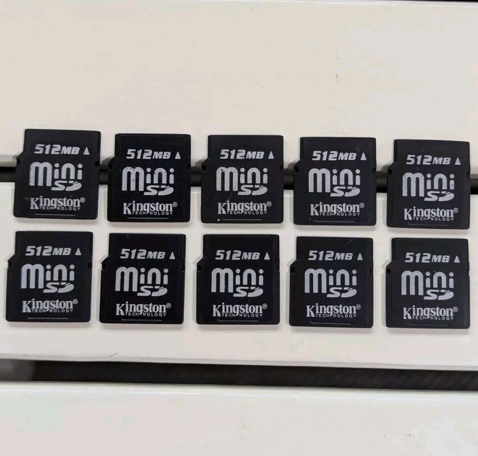 Job Lot 10 x Kingston MiniSD Memory Card for Nokia Mini SD 512mb rare - Image 2 of 3