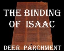 TORAH BIBLE VELLUM MANUSCRIPT FRAGMENT 250 YRS OLD YEMEN "The binding of Isaac" 