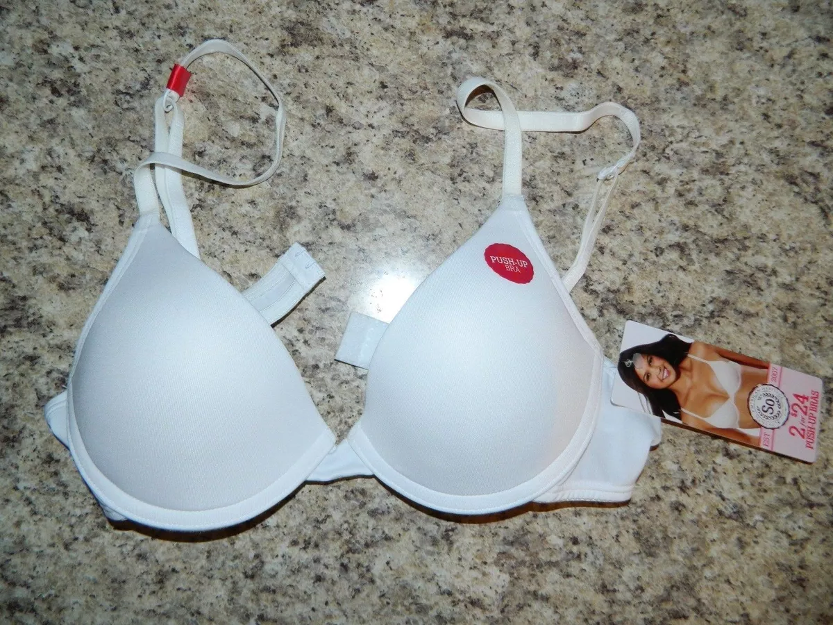 Women's White Push-Up Bra Size 34B by SO-NWT