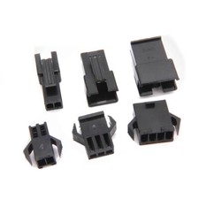 SM 2/3/4/5/6/7/8-12 Pin Plug Connector Male / Female Housing 2.54mm Pitch Black