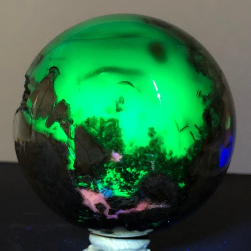 1362g Natural Volcano Agate Crystal Quartz Sphere mineral specimen Healing AH78 - Picture 7 of 22
