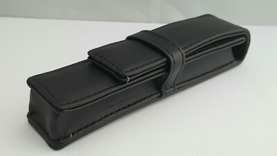 Federmäppchen/Etui aus echtem Leder schwarz für Haus 1 Stift Neu