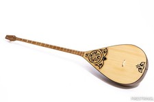 Kazakh Dombra Studio Quality Traditional Folk Instrument Saz Style Dombyra Case