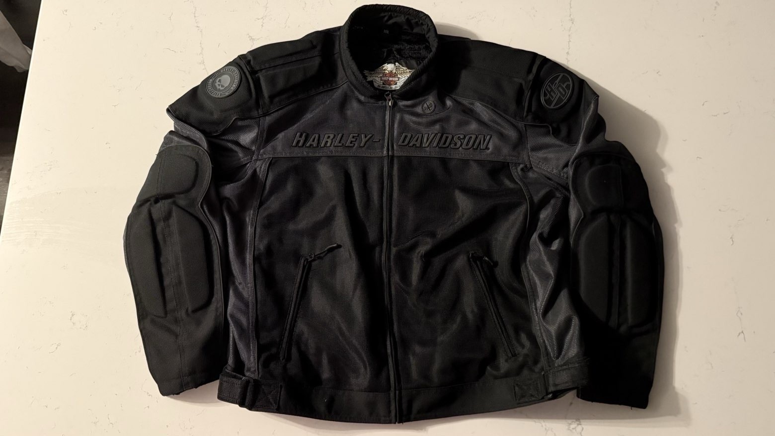 Harley Davidson Bomber Jacket Polyester Vintage - image 1