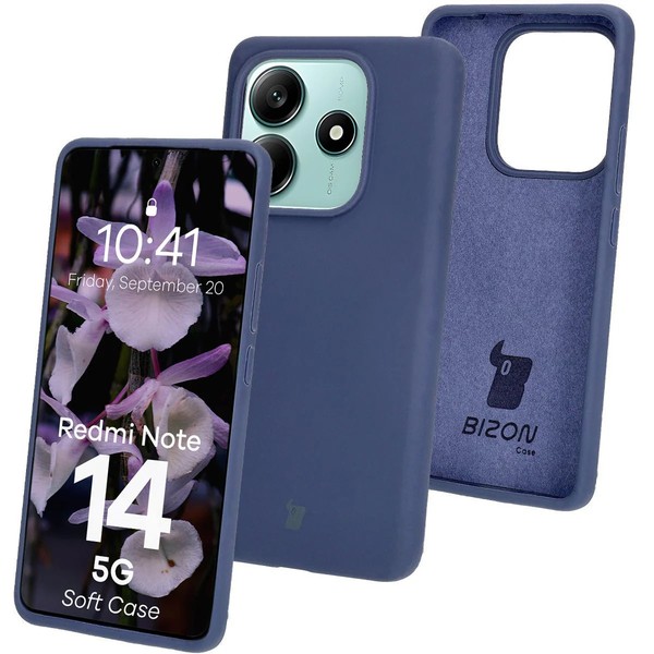 HandyhüLle FüR Xiaomi Redmi Note 14 5G Bizon Case Cover Schutz HüLle Dunkelblau-image