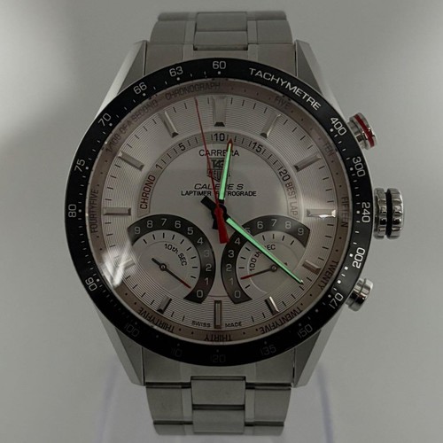 Reloj cronógrafo para hombre TAG HEUER CARRERA CALIBRE S tono plata 44 mm - Imagen 9 de 10