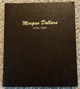 DANSCO COIN ALBUM #7178 MORGAN SILVER DOLLARS VOLUME 1 1878-1890-PEN & DAMAGE