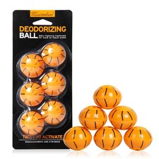 MAXIMILIAN Professional Shoe Deodorizer Balls 1 Count Pack of 6 , Orange
