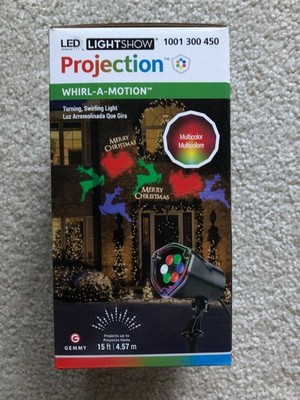 GEMMY LED LightShow Projection Whirl-A-Motion. Christmas Multi Color 1001300450.