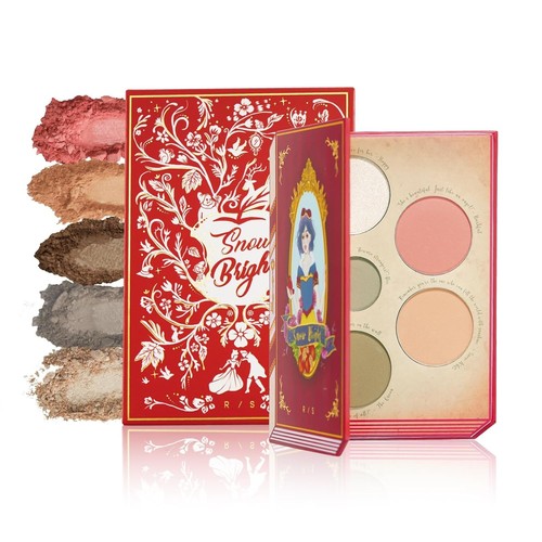 READY TO SHINE Snow Bright Contour Highlight Blush Makeup Palette - Red