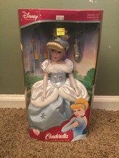 Vintage 2003 Disney Princess Brass Key Cinderella Porcelain Keepsake Doll