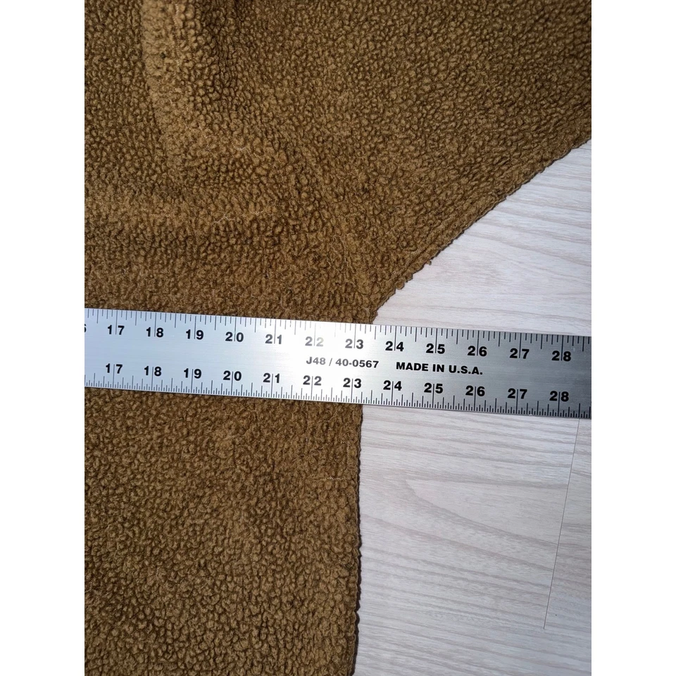Field & Stream Vintage 90s Fuzzy Brown 1/4 Zip Size Mens Large  - Image 4 of 4