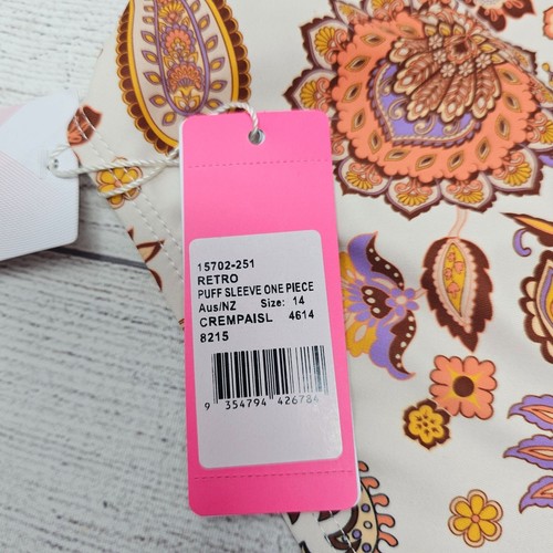 Neu mit Etikett Seafolly Mädchen Standard Twist Front Soft Cup Boyleg Einteiler Badeanzug 14 (Au - Bild 4 von 6