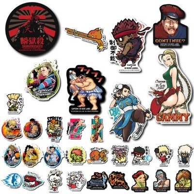 Street Fighter SF6 CAPCOM b-side label sticker Ryu Chun-Li Cammy waterproof UV