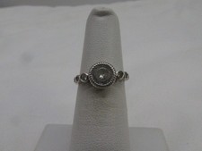 Vintage Sterling Silver Clear Cubic Zirconia Ring Sz 5.25 Marked Cz 925 278