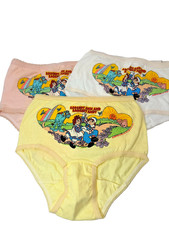 Vintage 1989 USA MADE Set 3 Raggedy Ann & Andy Underwear 100% Combed Cotton