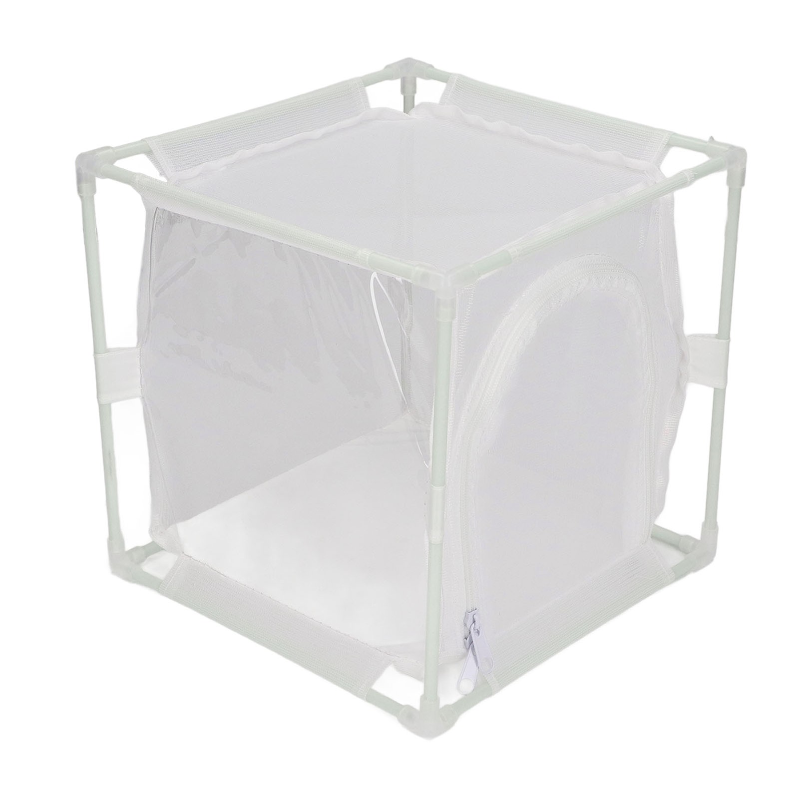 Insect Observation Cage PVC Mesh White Reusable Breeding Incub
