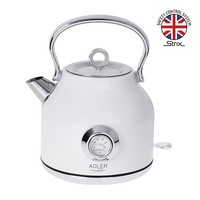 Retro-Design Wasserkocher Adler AD-1346W Teekocher Boiler Kettle Weiß 1,7L 2200W