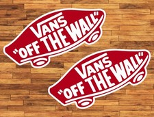 Vans Off The Wall Logo Water Proof Uv Safe Glossy Vinyl Decals X2 Skate
