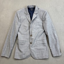 J Crew Crewcuts Thompson Blazer Youth 16 Gray 100 Wool Two Button