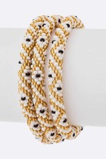 Handmade Nepal Beaded Roll On Friendship Bracelet Set