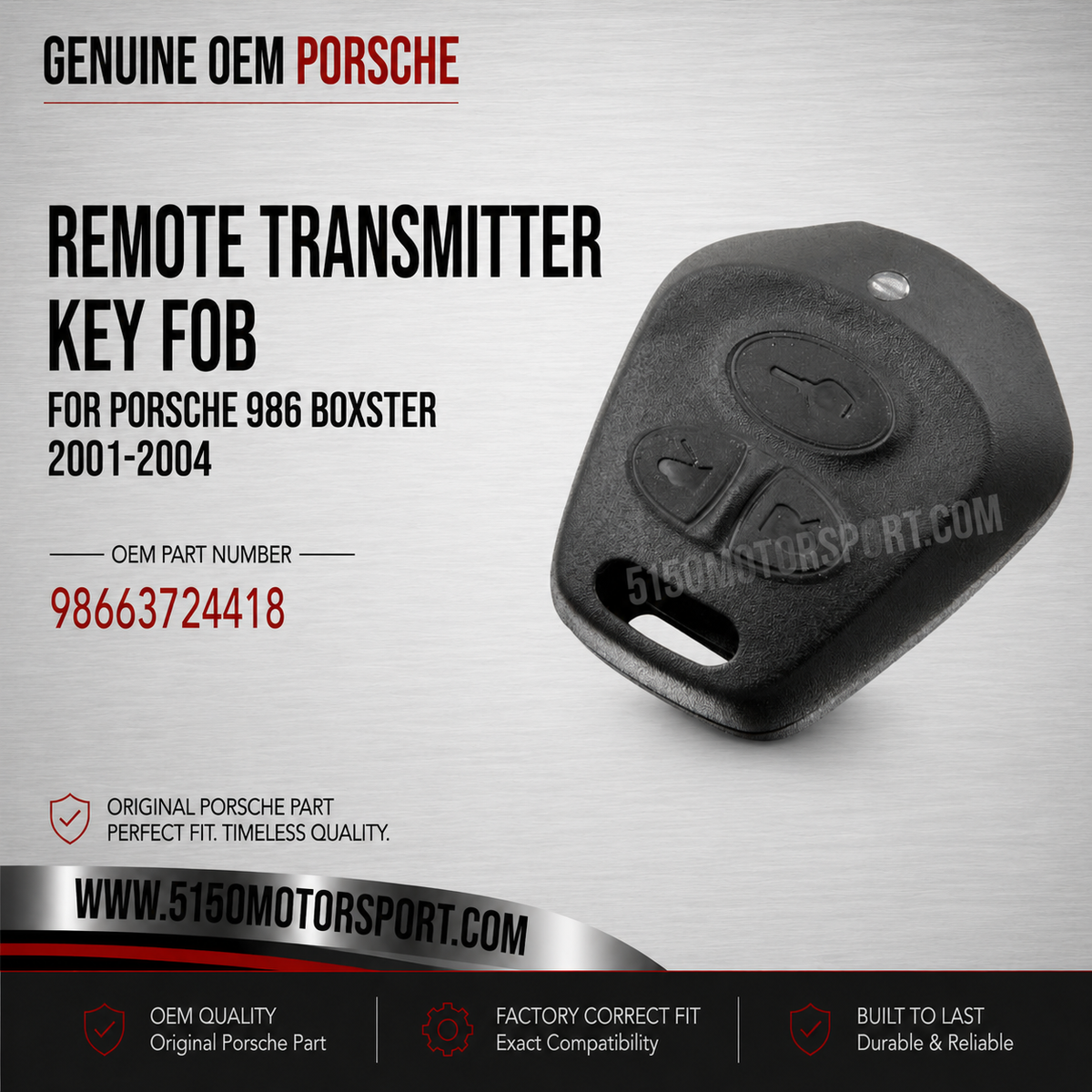Porsche 986 Boxster 2001-2004 Remote Transmitter Key Fob Genuine