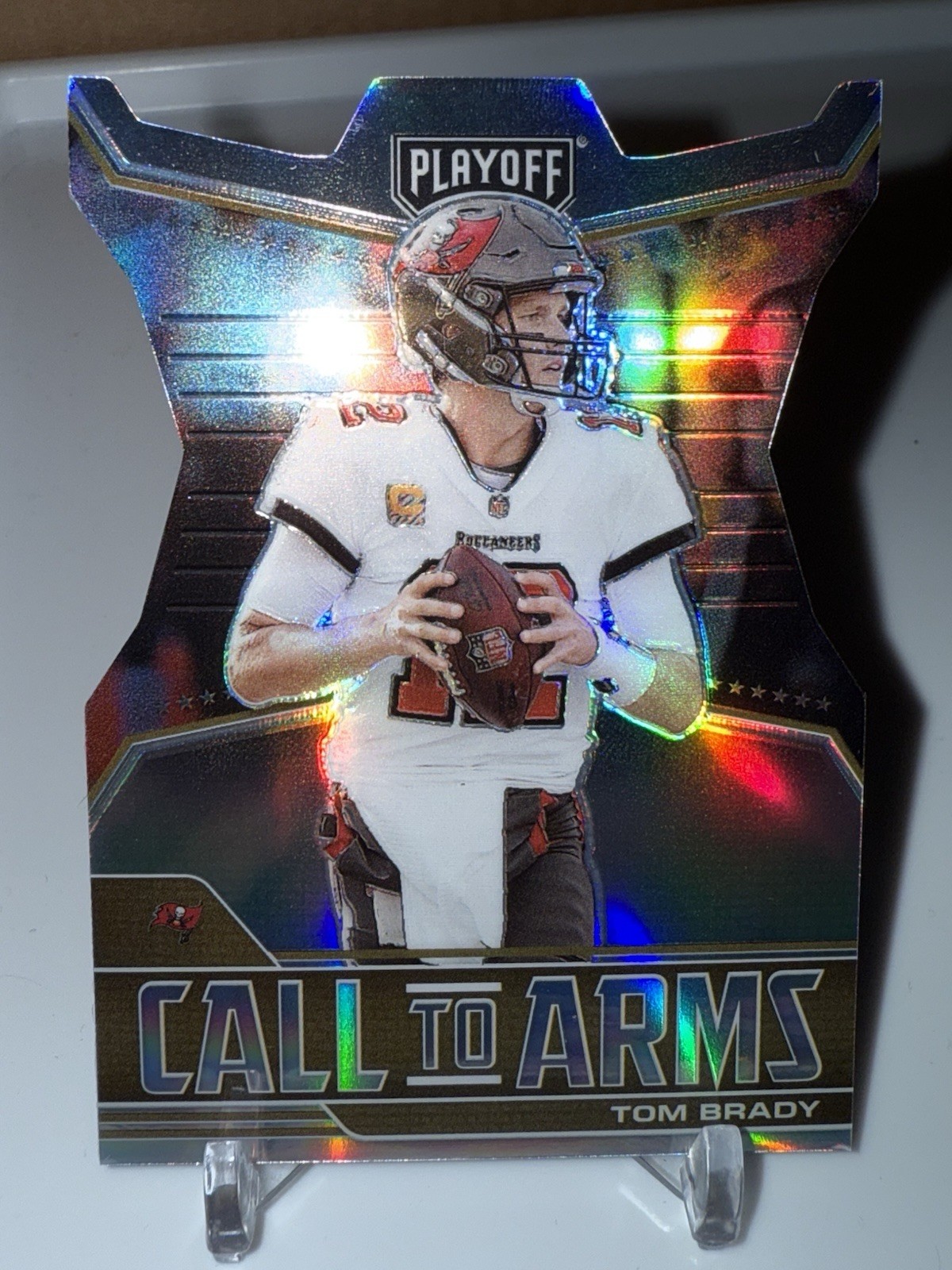 2021 Tom Brady Playoff Call to Arms Silver Die Cut Tampa Bay Buccaneers 
