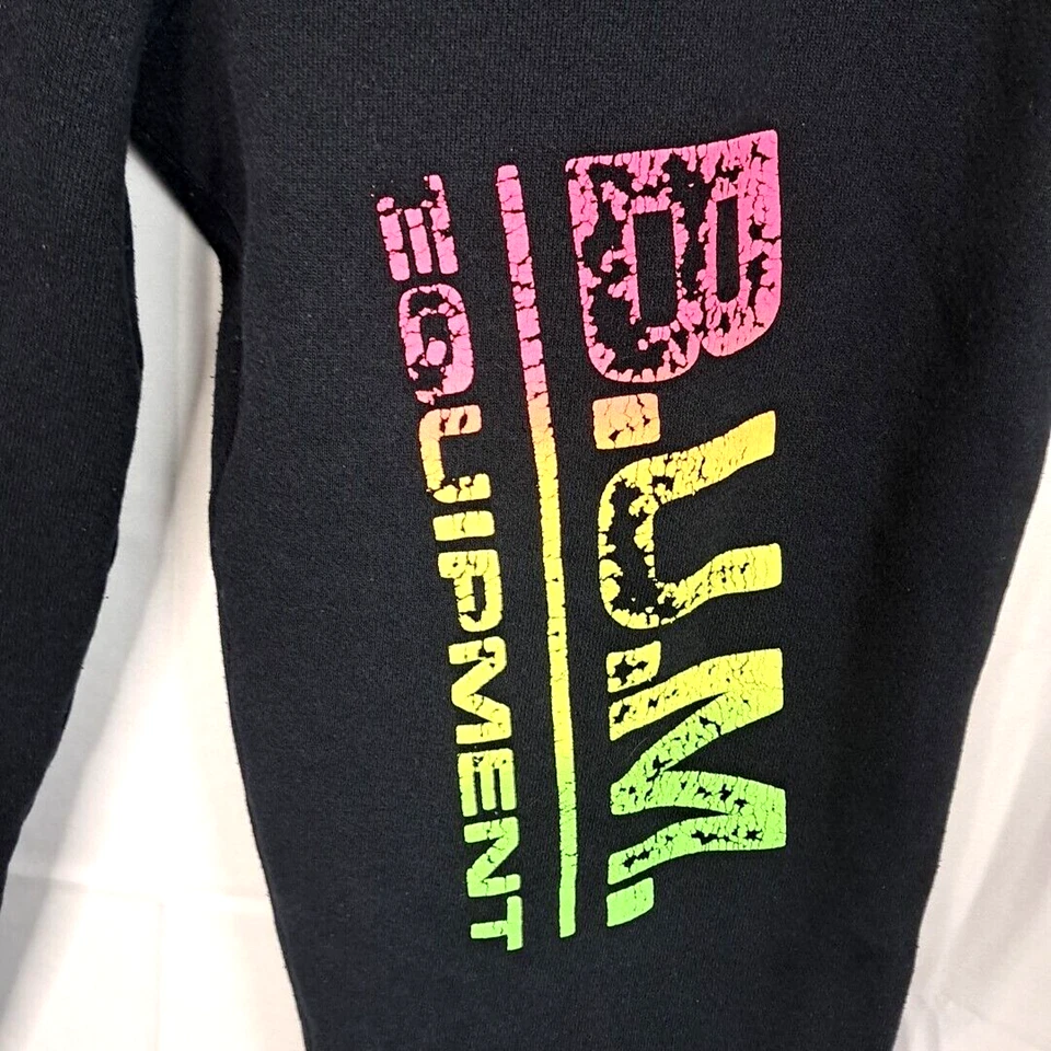 Pantalones deportivos de colección BUM Equipment años 90 con logotipo de neón para hombre pequeños negros rosas verdes Foto 3 de 4