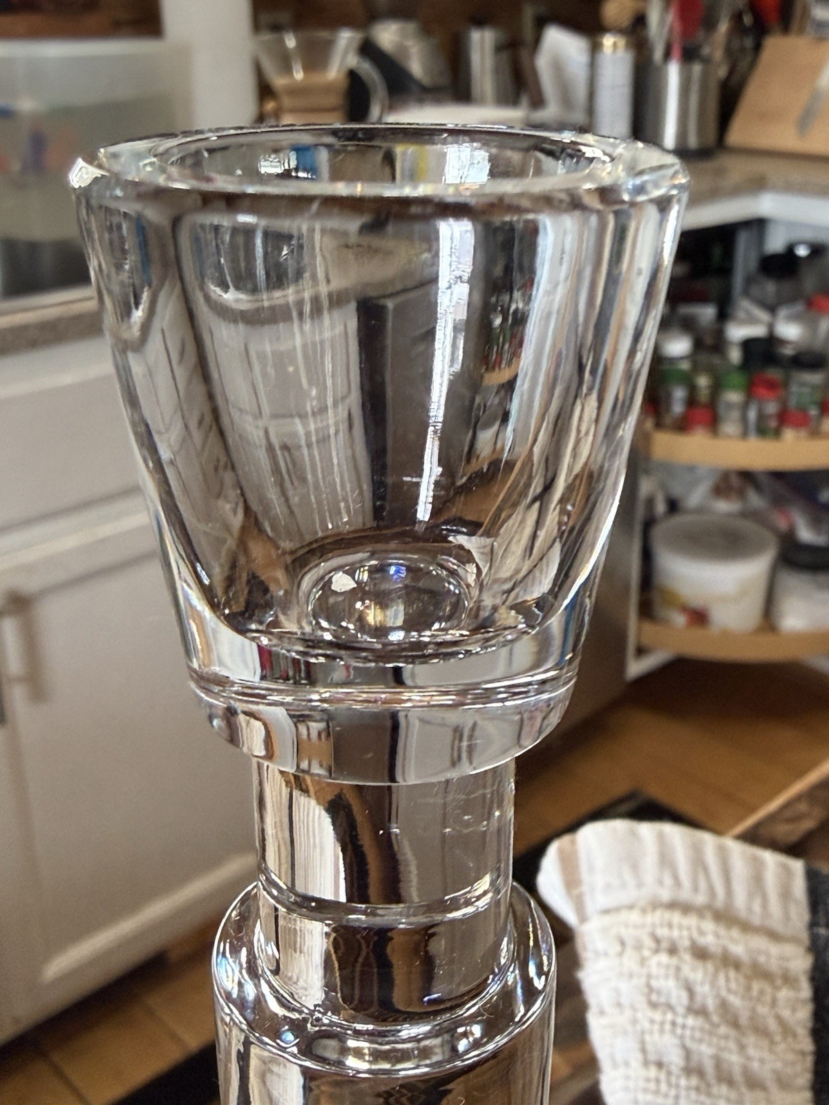 Calvin Klein Geometry 8in Lead Crystal Candlesticks Candle Holders (2) thumbnail 11