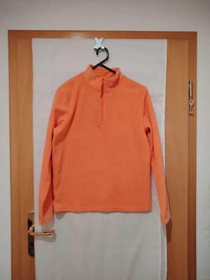 Crane Damen Fleece Half Zip Fleece Pullover in Orange Gr. M