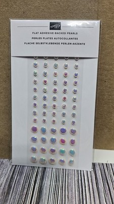 Stampin  Up! FLAT ADHESIVE BACKED PEARLS PKG OF 80 5MM, 8MM