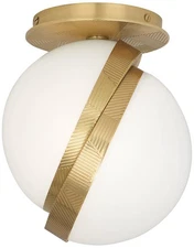 Michael Berman Brut 7" Wide Modern Brass Ceiling Light