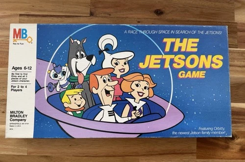 The Jetsons Vintage Board Game 1985 Milton Bradley Race Through Space Unpunched!