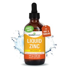 Liquid Zinc Drops for Kids, Toddlers, Babies  Adults  Unflavored 4 Fl Oz La...
