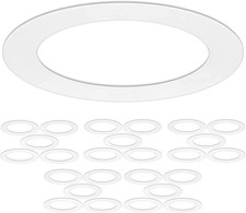 25 Pack Gloss White Goof Trim Ring For 6 Inch Recessed Can Lighting Down Light