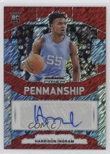 2024-25 Panini Prizm Draft Picks FOTL Red Shimmer 4/11 Harrison Ingram Auto 15bk