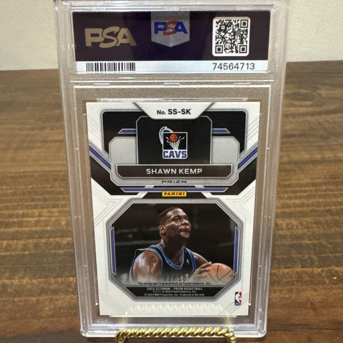 2022-23 Panini Prizm Sensational Signatures Gold #/10 Shawn Kemp 