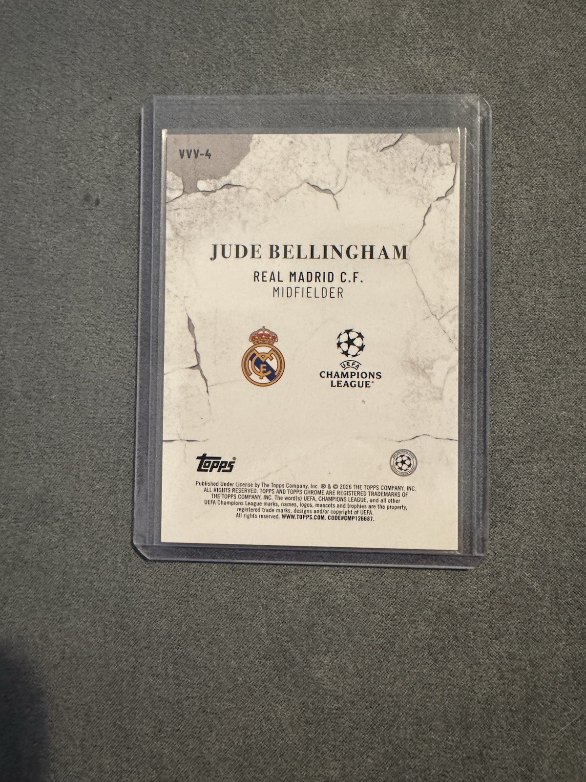 Jude Bellingham 2025-26 Topps Chrome UCC Veni Vidi Vici #VVV-4 Case Hit SSP view 2
