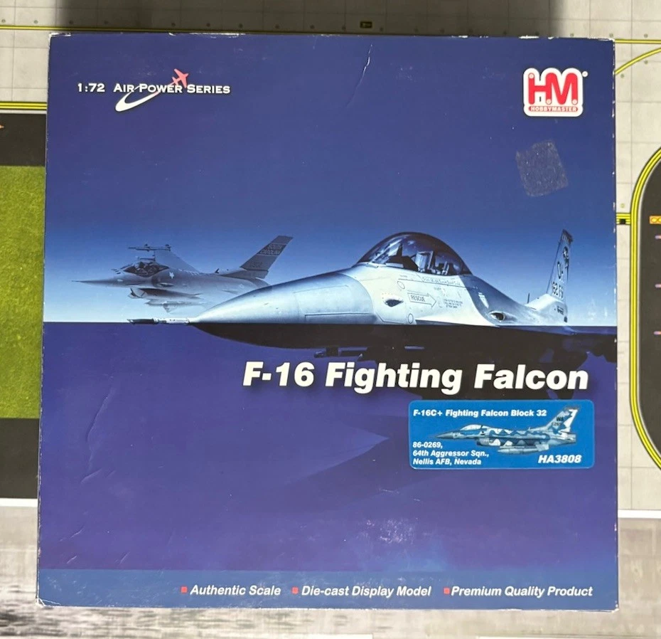 Hobby Master 1/72 F-16C Fighting Falcon USAF HA3808 64th AGRS Blizzard Nellis - Image 3 of 4