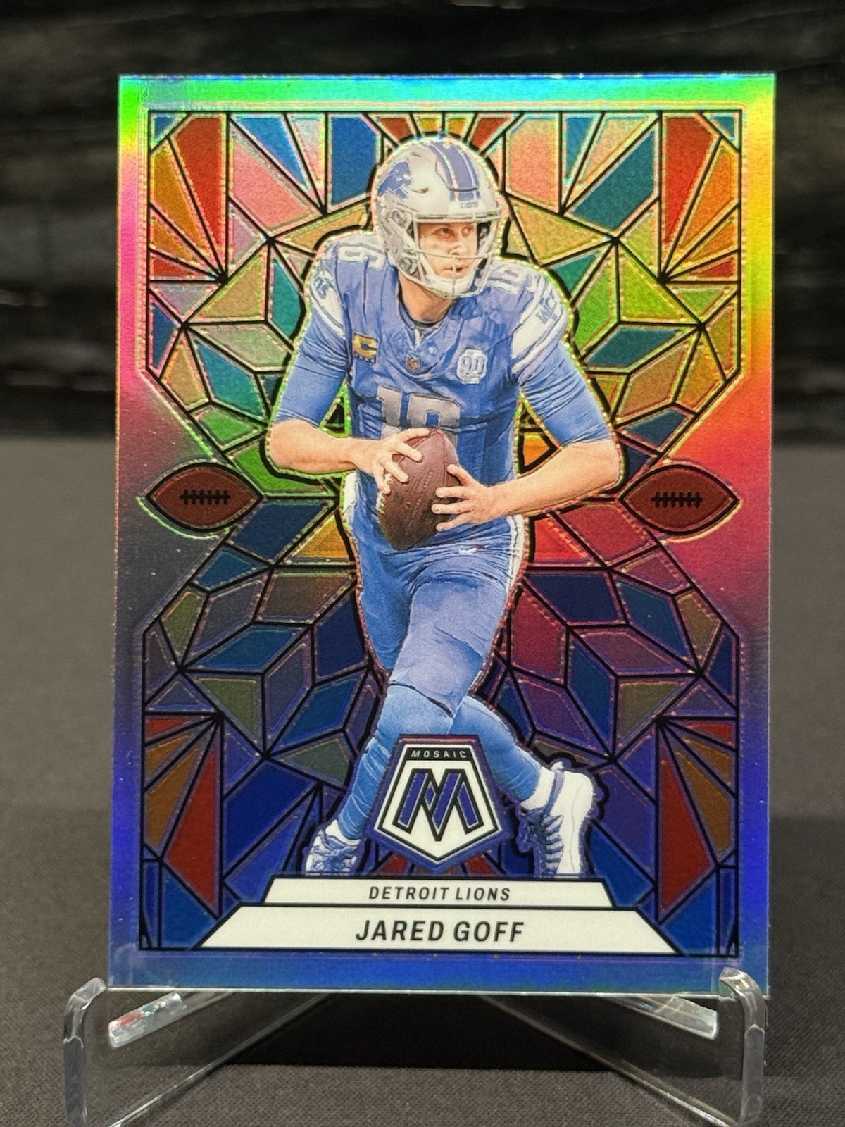 💥 STAINED GLASS 💥 JARED GOFF 2024 MOSAIC SP STAINED GLASS DETROIT LIONS