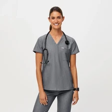 Figs Catarina One-Pocket Scrub Top Graphite Medium Women’s 