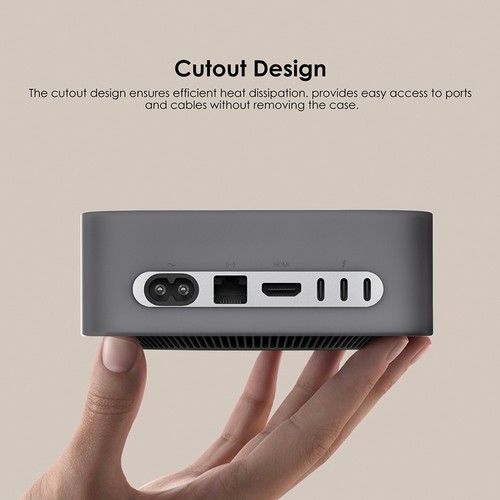 For Mac MiniM42024 Slim Fit Silicone Cover Effortless Installation Process - Afbeelding 20 van 43