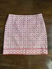 Talbots Skirt Size 8 Red White Blue