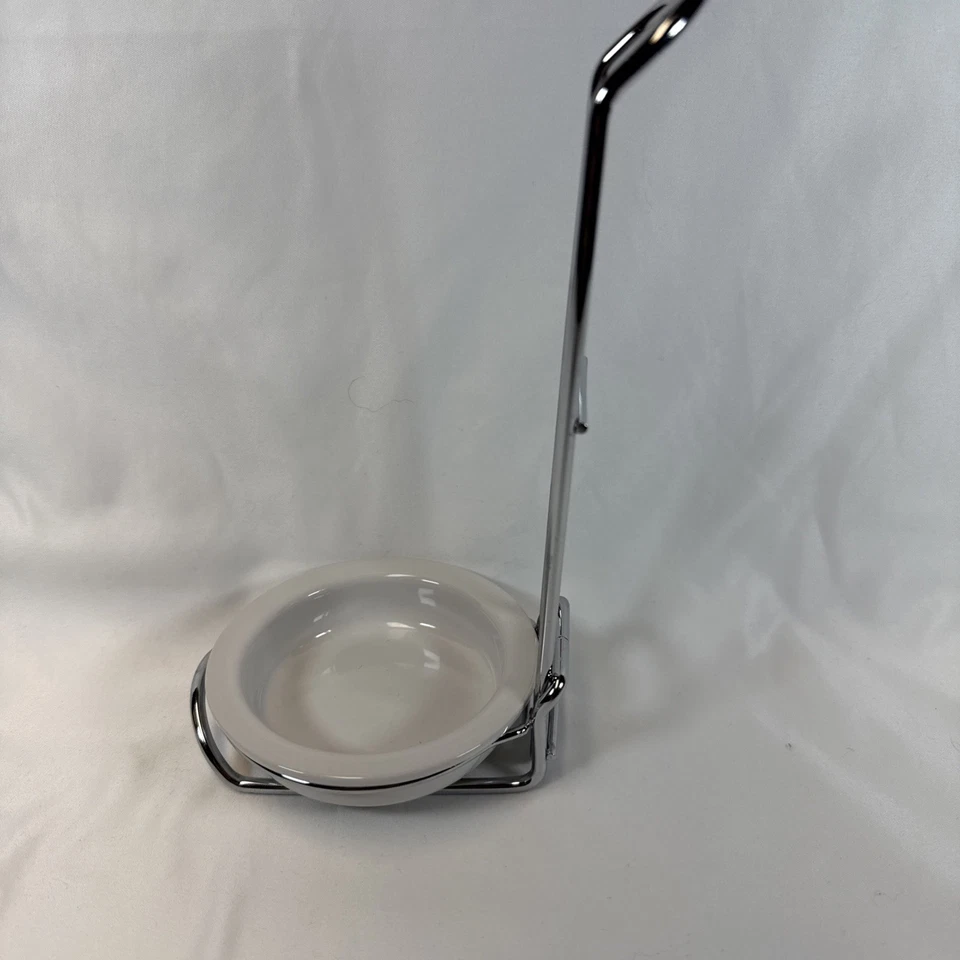 Pampered Chef Spoon Rest Retired Metal Stand & Ceramic Dish - Image 3 of 4