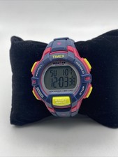 Timex Ironman 30 Lap Ragged Special Mid-Size Watch, Navy and Pink, T5K813, Works
