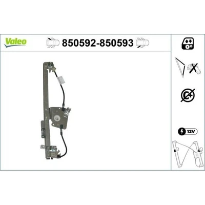 1x Lève-vitre VALEO 850592 convient pour MERCEDES-BENZ - Photo 1/2