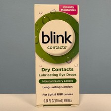 Blink Contacts Lubricating Drops 0.34 oz Dry Contact Relief EXP 11/2026