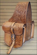 Western Horse Leather Saddle Bag Heavy Duty Traditional Trail Ride  Saddle Bag
