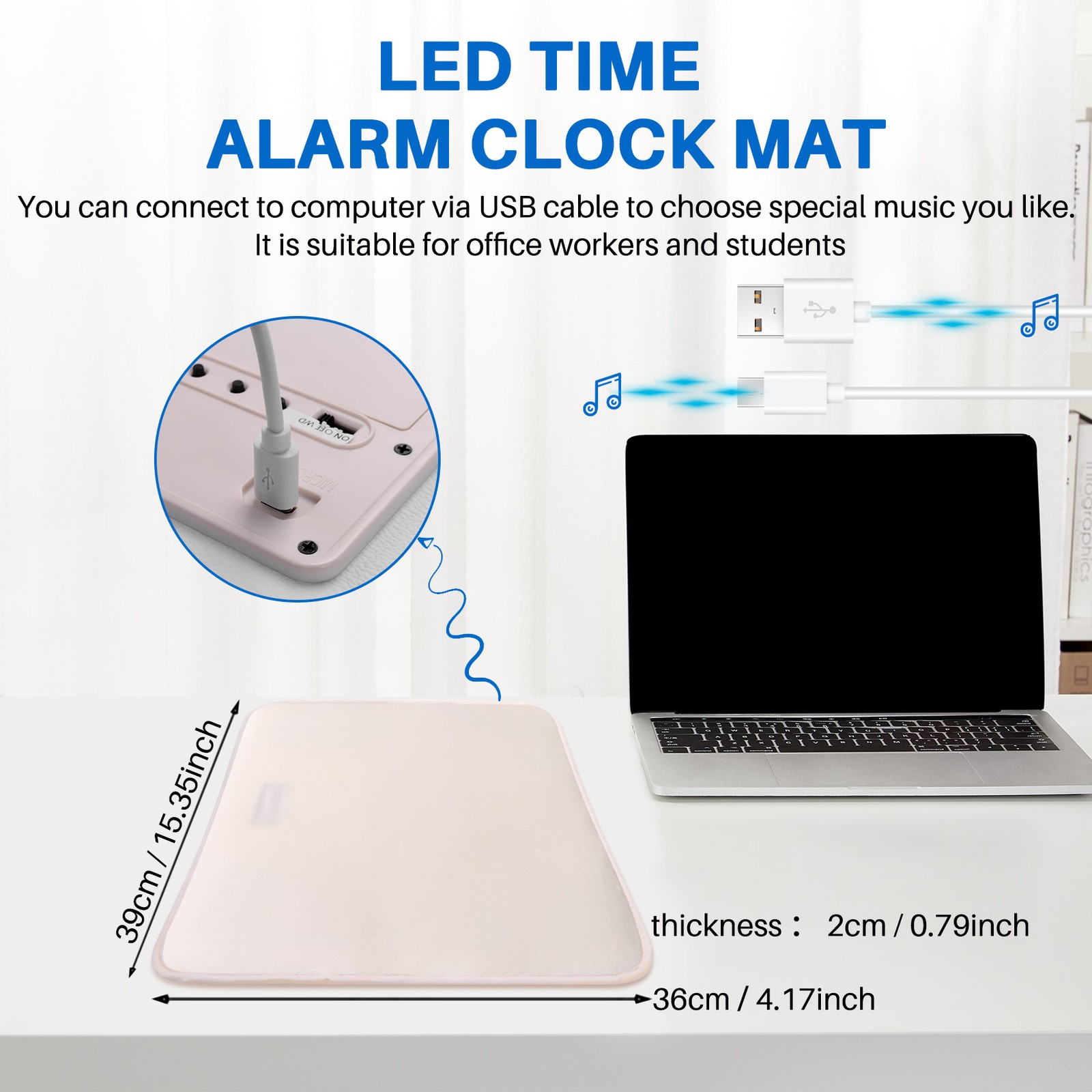 Alarm Clock Stand on Pressure Sensitive Battery  Alarm Clock Mat Floor Rug1330